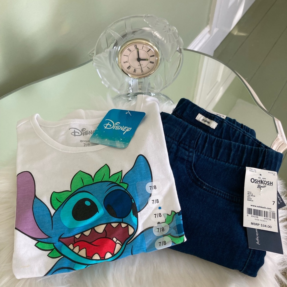🛍 OshKosh B’gosh Kids Jegging Jean w/ Hawaiian Stitch T-shirt Set 🛍